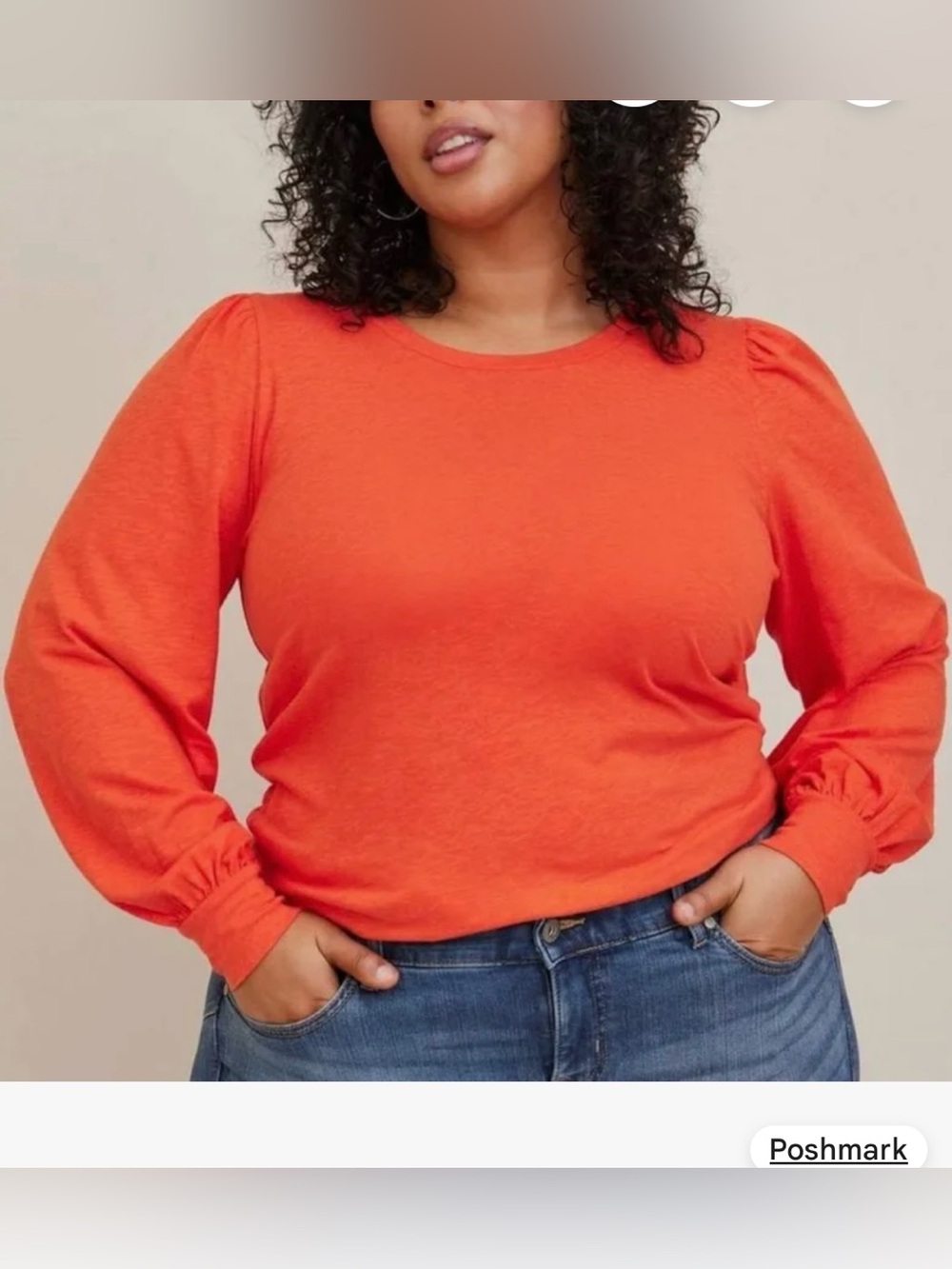 Super Soft by Torrid Orange long sleeve tee, size 2